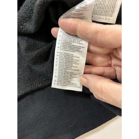 Adidas Pullover Sweatshirt Black Large Tunic Style Long Sleeve - Picture 9 of 10